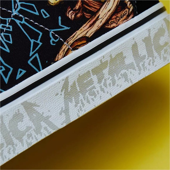 Super Rare Vans x Metallica The Black Album 30th Anniversary Sk8 Hi Sneakers - Picture 4 of 6
